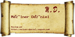 Mülner Dániel névjegykártya